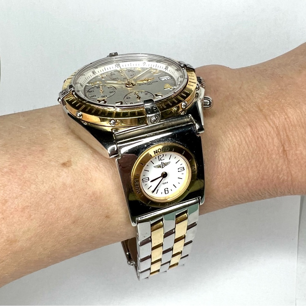 BREITLING CHRONOMAT UTC 40mm Automatic 2 Tone Watch - Picture 3 of 8